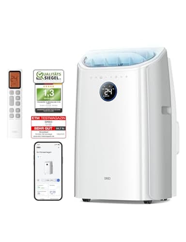 Dreo Tragbare Klimaanlagen, 10.000 BTU AC Einheit für Schlafzimmer mit Drainagefreier Kühlung, APP/Stimme/Fernbedienung, 24h Timer mit Ventilator & Luftentfeuchter, AC515S
