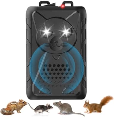 Queath Marderschreck Auto, Marderabwehr mit Ultraschall, Anschluss an 12V Autobatterie, Sofortiger & Langfristiger Marderschutz im Motorraum, für Motorraum, Dachboden, Haus, Garten