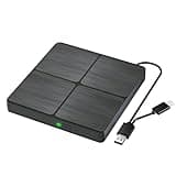Yaeonku Externes Blu Ray CD DVD Laufwerk, USB 3.0 Typ-C 3D Bluray CD DVD BD Brenner Player Schlankes Bluray DVD Laufwerk für MacBook Laptop Desktop PC Laptop Kompatibel mit Mac OS Windows XP/7/8/10/11