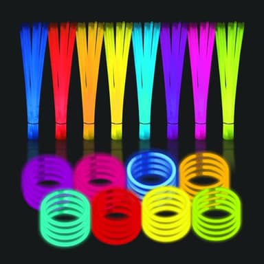 RMIVEGLIA Knicklichter Party Set – 100 Stück Glow Sticks Leuchtstäbe mit Verbindern, Bunte Knicklichter Kinder Armbänder, Leuchtende Party Gadgets für Festival, Geburtstag & Events