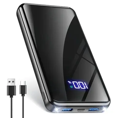 Power Bank,20000mAh Powerbank Schnellladefunktion 22,5W USB-C PD3.0 & QC4.0 Tragbarer Externer HandyAkkus mit LED Display,Kompatibel mit iPhone 16 Pro Max 15 14 Galaxy S25 Edge,für Reisen, Camping