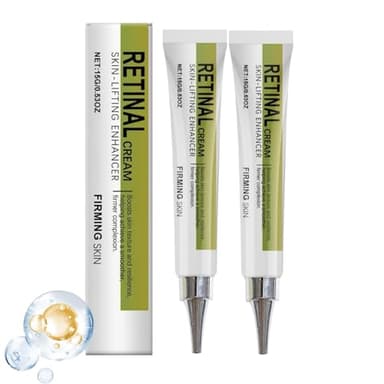 Retinol Creme Gesicht mit Serum Wirkung - Anti Falten Gesichtscreme für Straffere Haut, Retinol Intensive Pflege gegen Fältchen und für Elastizität, Feuchtigkeitscreme für alle Hauttypen (2PC, 30g)