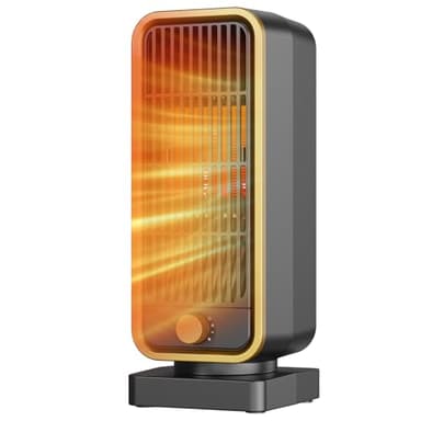Heizlüfter Klein Energiesparend - 900W Leiser Elektrischer PTC Keramik, 3-Gang heizgeräte, Heater Überhitzungs Und Kippschutz, Elektroheizung für Räume Schlafzimmer