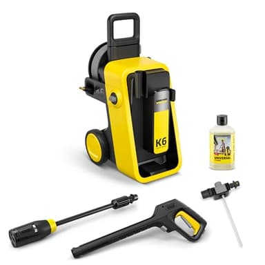 Kärcher Hochdruckreiniger K 6 Comfort Premium, Druck: 160 bar, Fördermenge: 510 l/h, Fläche: 50 m²/h, Gewicht: 18,2 kg, extra Flexibler Hochdruckschlauch, Schlauchtrommel, 4-in-1 Multi Jet