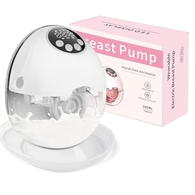 SeyYega Milchpumpe Elektrisch Tragbare, Elektrische Milchpumpe Handsfree 4 Modi 12 Stufen mit 17/19/21 mm komfortabler Flansch, Privat, mit Ersatzzubehör im Lieferumfang Weiß (1 Pack)