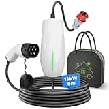 Teskee Mobile Wallbox 11kW Typ 2 Ladekabel EV Ladegerät für alle Elektrofahrzeugen EV PHEV | Max. 11kW 16Amp 6 Meter in Länge 3-Phasig CEE Stecker