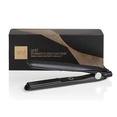 ghd gold - Professioneller Haarglätter zum Glätten, Locken und zum Erzeugen von Wellen, optimale Stylingtemperatur 185ºC, Zweizonen-Technologie, Schwarz