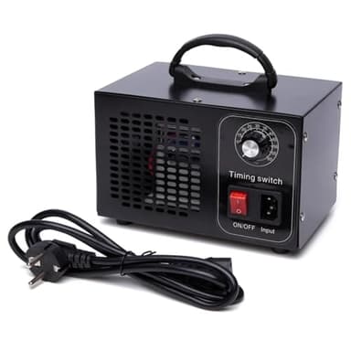 Ozongenerator 60,000mg/Std Ozongerät, O3 Ozongenerator Auto Ozon Luftreiniger mit 60Min Timer bis zu für Wohnung, Klima Desinfektion Reiniger Auto Ozone Generator (Schwarz)