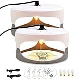 ASPECTEK 2 Stück Flohfalle & Bettwanzenfalle – Klebrige Kuppelfalle mit Fallenglühbirne und Klebepad, ideal für die Detektion von Bettwanzen in Wohnung und Schlafzimmer, geruchlos und ungiftig