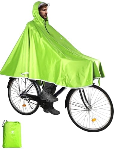 ANYOO Wasserdicht Radfahren Regen Poncho Portable Leichte Regenjacke Mit Kapuze Fahrrad Fahrrad Compact Regen Cape Wiederverwendbare Unisex für Backpacking Camping Outdoors