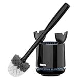 MR.SIGA Toilettenbürste WC Bürste und Halter mit schnell trocken Behälter und festem Griff, Premium Klobürste für Badzimmer, Schwarz