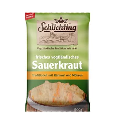 Frisches vogtländisches Sauerkraut 3x 500g Beutel