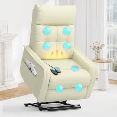 sisolos Relaxsessel Fernsehsessel Massagesessel mit Aufstehhilfe Elektrisch Sessel Wohnzimmer mit Massagefunktion und Wärmefunktion, 2 Seitentaschen, Relaxsessel mit Liegefunktion, TV Sessel