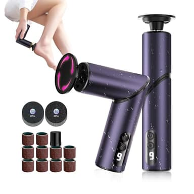 GZCHENHAO 9.0 Upgrade 5-IN-1 Hornhautentferner Elektrisch【Entfernt 99.92% Hornhaut in 3 Min】Elektrischer Hornhautentferner Füße Sensortechnik,für Tote Harte Rissige Haut (Purple)