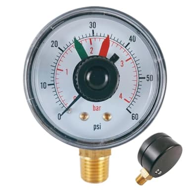0–60 PSI Pool-Druckmessgerät – Sandfilter-Tester, wasserdichtes Zeigermessgerät | Langlebiges und präzises Ersatzzubehör für den Außenbereich, Spa, Teich, Aquarium-Wasserpumpe, Pool-Filtrat