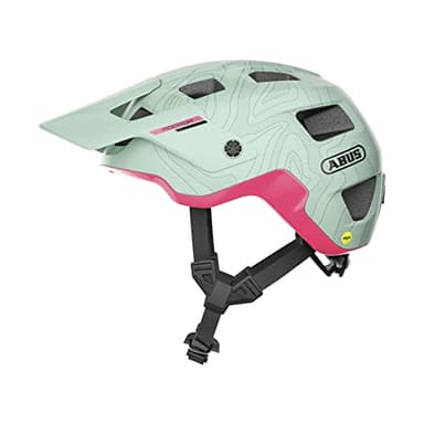 ABUS MTB-Helm MoDrop MIPS - robuster Fahrradhelm mit Aufprallschutz für Mountainbiker - individuelle Passform - Unisex - Mint, Größe M, Mint (iced mint), M (54-58 cm)