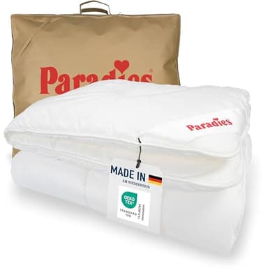 PARADIES Winterdecke 135x200 cm - Prima Duett Bio, kuschelige + warme Winterbettdecke 135x200, Steppdecke