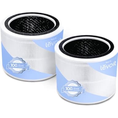 LEVOIT 2Pack Ersatzfilter für Luftreiniger Core 200S, HEPA-Filter, hocheffizienter Aktivkohlefilter, Vorfilter gegen 99,97 Prozent Schimmel Allergien Rauch Staub Pollen für Raucherzimmer Allergiker