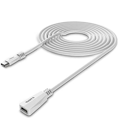 TUSITA Micro USB Power Verlängerungskabel (20ft / 6M)-Stecker auf Buchse Kabel für Blink XT2 Outdoor Indoor Home,Ring Stick Up Solar Panel,Arlo Pro,Zmodo - Security Kamera Zubehör (Weiß)