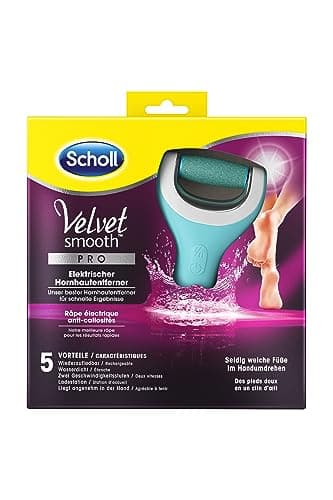 Scholl Velvet Smooth elektrischer Hornhautentferner Pro – Zur Hornhaut Entfernung auf nassen und trockenen Füßen – Wiederaufladbar – 1 Gerät + Ladestation