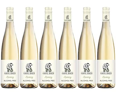 Hans Baer - Riesling -,Alkoholfreier Weißwein aus Deutschland (6 x 0,75 L)