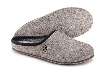 ESTRO Filzpantoffeln Herren mit Filzsohle - Hausschuhe Herren Winter Warm Hausschuhe Männer Filzpantoffeln mit Filzsohle FELT (Grau, 42 EU)