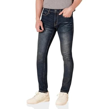 Amazon Essentials Herren Skinny Jeans mit hohem Stretchanteil, Dunkle Waschung, 38W / 34L