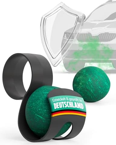 Futum 2X Marder Abwehrkugeln - 2er-Set inkl. Halter – Marderschreck Auto mit natürlichem Duftwirkstoff – Marderabwehr Auto mit Sofortschutz – Langanhaltender Marderschutz für Auto für bis zu 3 Monate