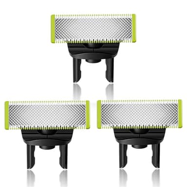 3 Stück Ersatzklinge für Philips, Face & Body Wasserdichte Ersatzköpfe, Edelstahl Klingen Einzeln verpackt