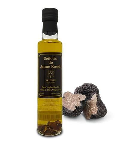 Spanisches Trüffelöl, Señorio de Jaime Rosell, Schwarzes Trüffel-Olivenöl Extra Vergine, Olivenöl mit echtem Trüffel (Einzelflasche, 1, stück)