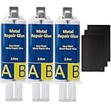 EIGTWEN Metallkleber, 240g Metallkleber Extra Stark, Flüssigmetall Hitzebeständig Geeignet für die Reparatur von Oberflächenrissen und -ausbrüchen in Metall, Edelstahl, Kunststoff, Holz, Keramik usw
