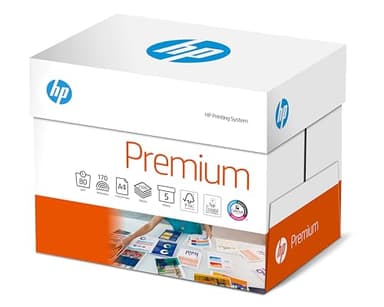 HP Premium CHP 850 Kopierpapier, 80g/m² A4, 2.500 Blatt (5x500 Blatt), extraglatt, weiß - intensive Farben, scharfes Schriftbild