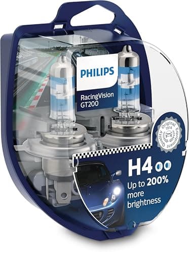 Philips RacingVision GT200 H4 Scheinwerferlampe +200%, Doppelset