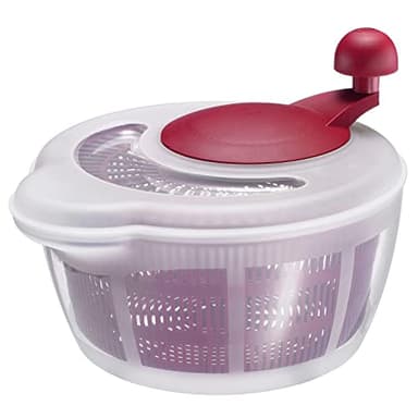 Westmark 243222E2 Salatwerkzeuge Salatschleuder, Fassungsvermögen: 5 Liter, ø 26 cm, Kunststoff, BPA-frei, Fortuna, 5 liters, Rot, Standard