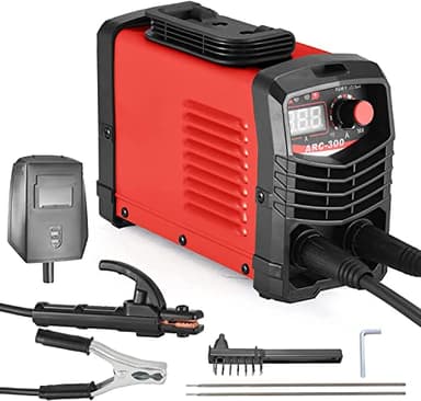 Kotsy Inverter Schweißgerät ARC MMA -300 Amp IGBT Schweißgerät Inverter Digital Display LCD 220V Welder mit Unterstützung für Elektroden, Erdclips, Mas-chera, Bürsten, Schweißstangen und Handschuhe