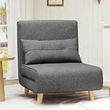 Bealife Relaxsessel, Klappbarer Schlafsessel, Fernsehsessel Relaxsessel mit Liegefunktion, Liegesessel fürs Wohnzimmer, Schlafzimmer,Dunkelgrau