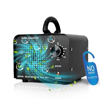Ozongenerator, 60000mg/h Ozongerät, HOSSOM Ozonisator Industrieller, O3 mit 120 Min Timer, Ozon Luftreiniger, bis zu 400㎡ Geruchsneutralisierer, für Auto Wohnung Hotels Küche Haustiere Gerüche