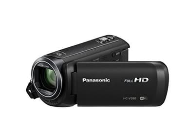 Panasonic HC-V380EB-K Full-HD Videokamera mit 50-fachem optischem Zoom, Schwarz