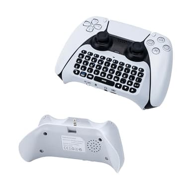 Mcbazel Kabellose Tastatur für PS5 Controller, Bluetooth 3.0 Gamepad Chatpad für PS5 Controller mit Eingebautem Lautsprecher & 3.5MM Audio Jack