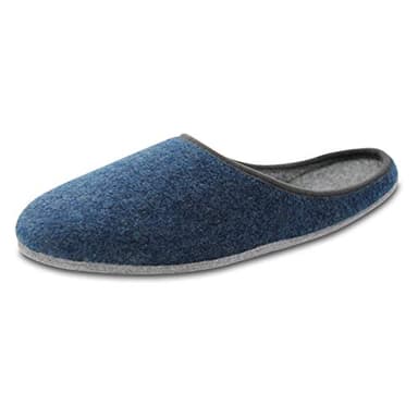 OLShop AG Herren Blau Filz Pantoffeln mit Filzsohle Gr. 45