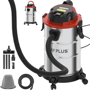 Lucn 3000W Industriestaubsauger Nass & Trockensauger 3-IN-1 20L 19Kpa Staubsauger Staubsauger Nass Trocken Sauger Industriestaubsauger Edelstahl