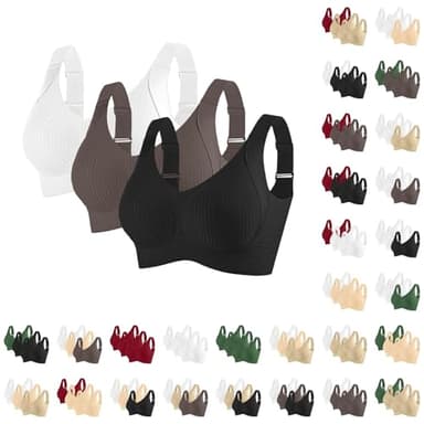 Jelly BH Ohne Bügel Push Up Nahtloser Bra für Große Brüste Starker Halt Soft Bequem Bügelloser Klassische Seamless Gepolstert BHS Verstellbarer träger Bustier für Yoga Fitness Joggen