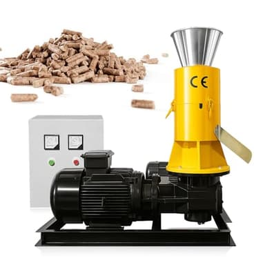 Bonxrdun Pelletpresse für Holzspäne – Biomasse-Brennstoff-Pelletiergerät mit 15 kW Motor, 300 kg/h Leistung und einphasiger/dreiphasiger Stromversorgung
