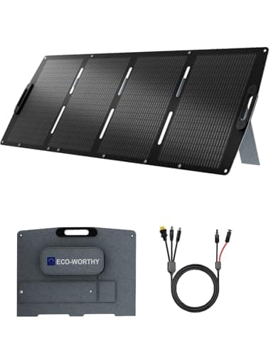 ECO-WORTHY 200W Faltbare Solarpanel für Powerstation, Tragbares Solarmodul für Camping Wohnmobil, Outdoor Notstromversorgung