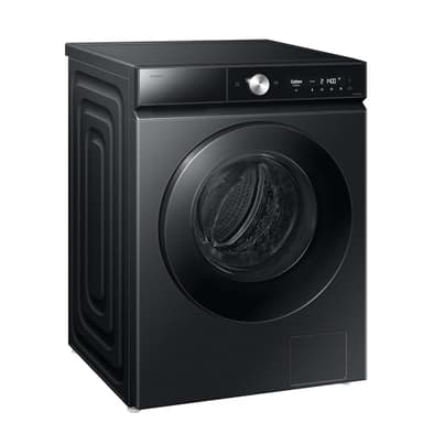 Samsung WD90DB8B85GBU2 Bespoke AI Waschtrockner, 9+6 kg, EEK: D/A (-10%), Waschmaschine und Trockner in einem, QuickDrive, AI Ecobubble, AI Wash, SuperSpeed 39 Min. Waschprogramm, Schwarz