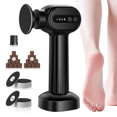 Hornhautentferner Elektrisch, 2 in 1 Hornhaut Entfernen Fuß, 6 Gear Elektrischer Hornhautentferner Füße, Wiederaufladbarer Pediküre Set Fußpflege IPX7 Wasserdichte für Trockene, Harte & Rissige Haut