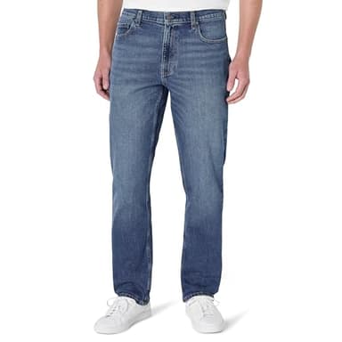 Amazon Essentials Herren Sportlich Geschnittene Jeans mit Geringem Stretchanteil, Stone Mittlere Waschung, 36W / 30L