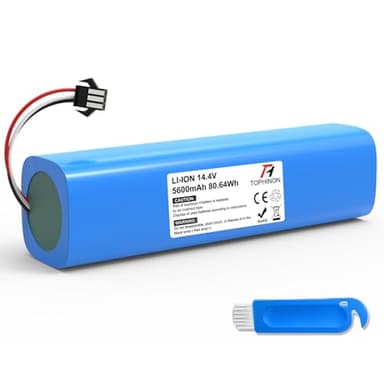 HT TopHinon 14,4 V 5600 mAh Li-Ion Ersatzakku für Proscenic M7/M8 Pro, Lydsto R1, Uoni V980 Plus, Lenovo LR1, Roidmi Eve Plus, Xiaomi Viomi S9, D800 Tesvor M1, Neabot N1/N2 Staubsauger Ersatzakku