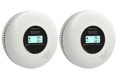 GiiHoo Rauch- und Kohlenmonoxid-Melder mit LCD-Display & Batteriebetrieb, Kombi-Alarm für Rauch und CO zur häuslichen Sicherheit EN 14604 & EN 50291 Zertifiziert, 10 Jahre Sensorlebensdauer