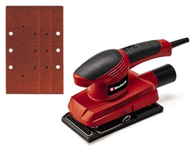 Einhell Schwingschleifer TC-OS 1520 (150 W, 23000 min-1 Schwingzahl, Kletthaftung u. Klemmvorrichtung, Staubabsaugadapter, inkl. 3x Schleifpapier P120)